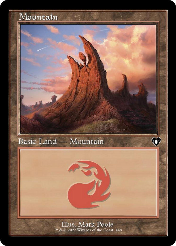 {B} Mountain (448) (Retro) [Commander Masters][CMM 448]