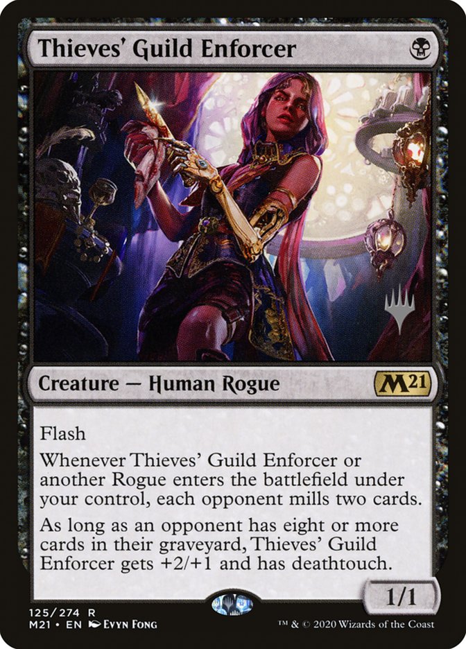 {R} Thieves' Guild Enforcer (Promo Pack) [Core Set 2021 Promos][PP M21 125]