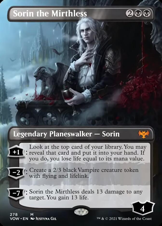 {R} Sorin the Mirthless (Borderless) [Innistrad: Crimson Vow][VOW 278]