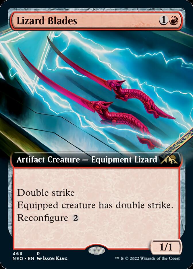 {R} Lizard Blades (Extended Art) [Kamigawa: Neon Dynasty][NEO 468]