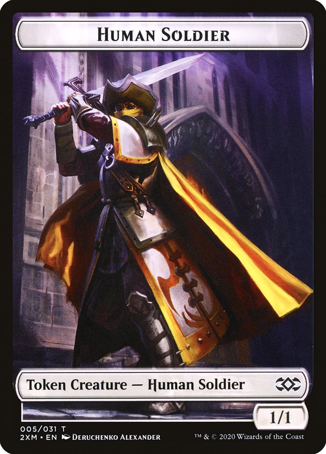 {T} Human Soldier Token [Double Masters Tokens][T2XM 005]