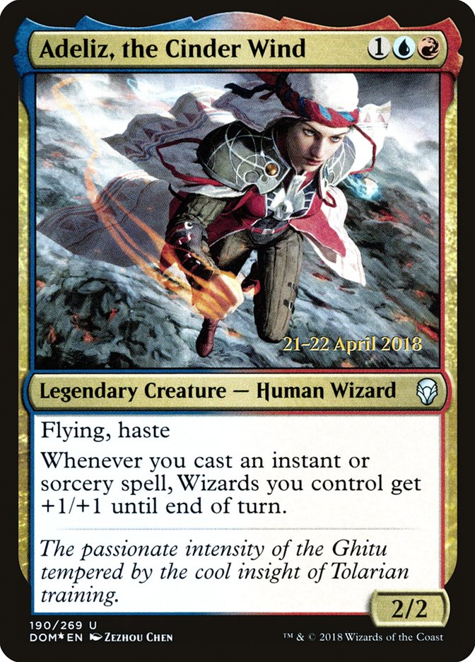 {C} Adeliz, the Cinder Wind [Dominaria Prerelease Promos][PR DOM 190]