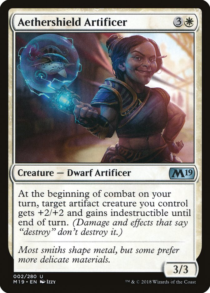 {C} Aethershield Artificer [Core Set 2019][M19 002]