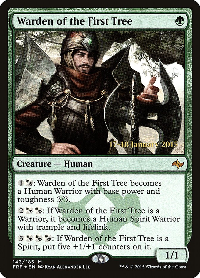 {R} Warden of the First Tree [Fate Reforged Prerelease Promos][PR FRF 143]