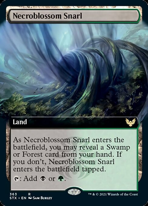 {R} Necroblossom Snarl (Extended Art) [Strixhaven: School of Mages][STX 363]