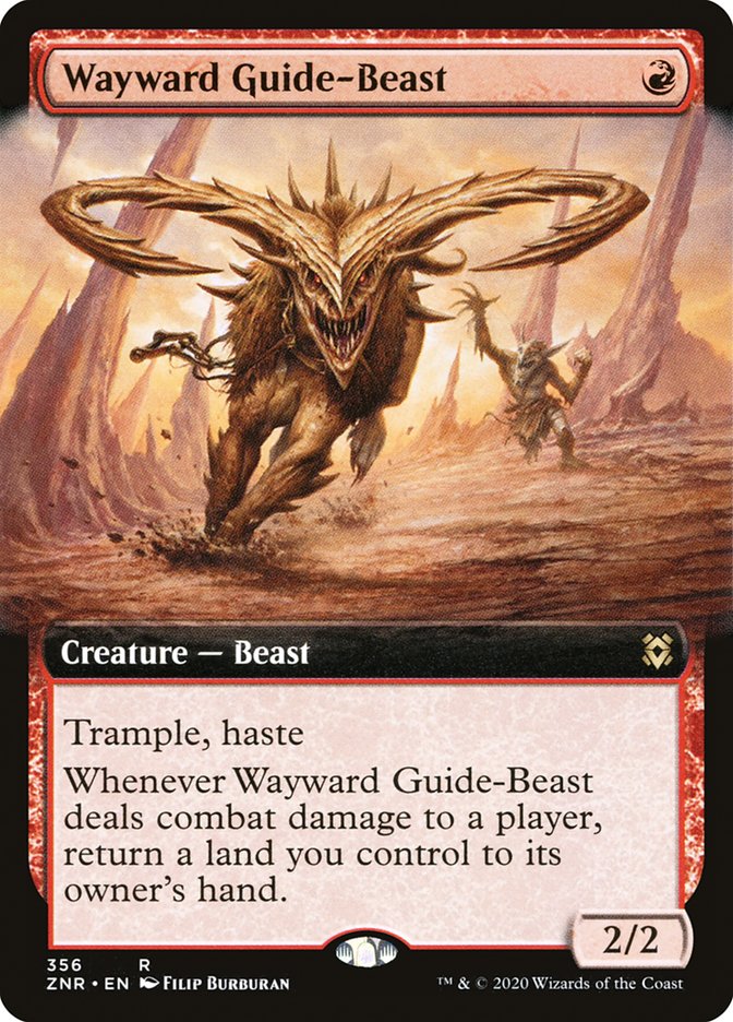 {R} Wayward Guide-Beast (Extended Art) [Zendikar Rising][ZNR 356]