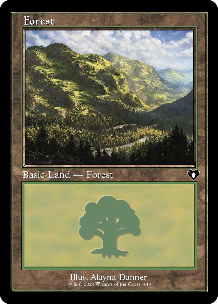 {B} Forest (449) (Retro) [Commander Masters][CMM 449]