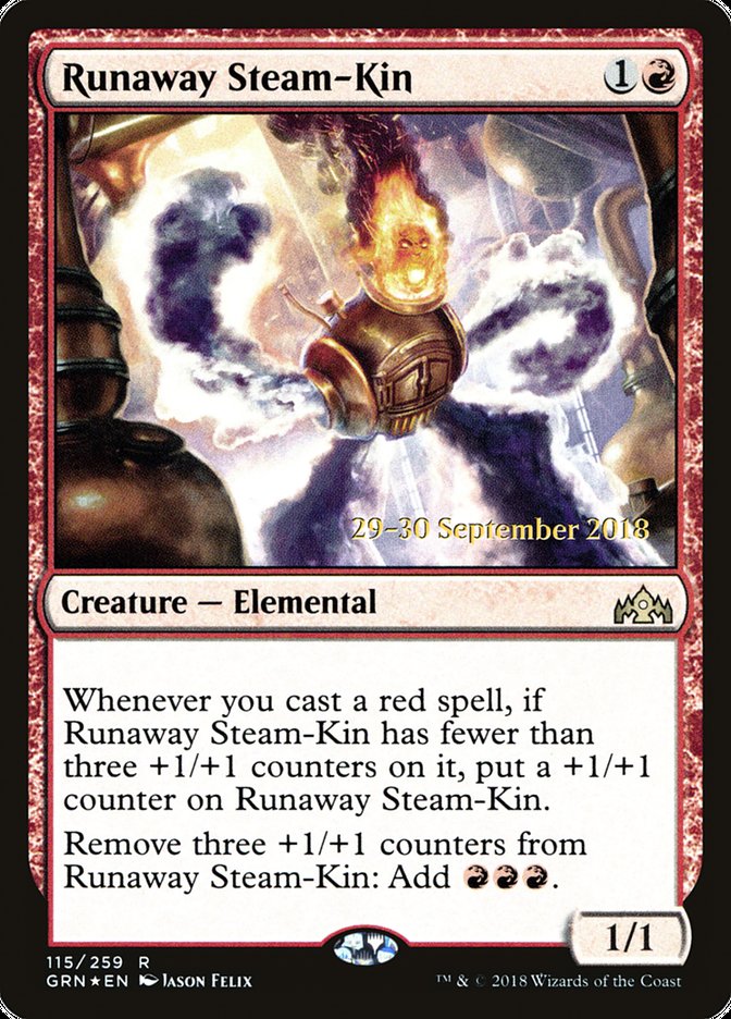 {R} Runaway Steam-Kin [Guilds of Ravnica Prerelease Promos][PR GRN 115]