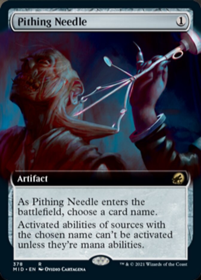 {R} Pithing Needle (Extended Art) [Innistrad: Midnight Hunt][MID 378]