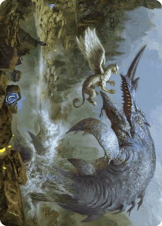 {A} Horned Loch-Whale Art Card [Wilds of Eldraine Art Series][AWOE 006]