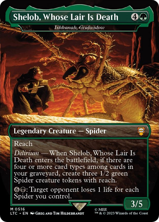 {R} Shelob, Whose Lair Is Death - Ishkanah, Grafwidow (Borderless) [The Lord of the Rings: Tales of Middle-Earth Commander][LTC 516]