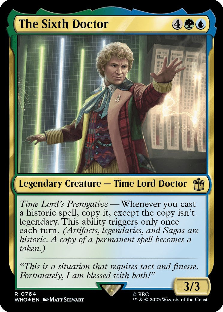 {R} The Sixth Doctor (Surge Foil) [Doctor Who][WHO 764]