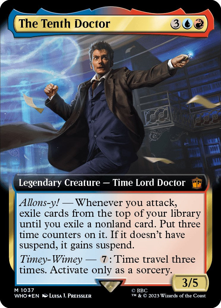 {R} The Tenth Doctor (Extended Art) (Surge Foil) [Doctor Who][WHO 1037]