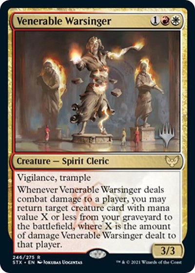 {R} Venerable Warsinger (Promo Pack) [Strixhaven: School of Mages Promos][PP STX 246]