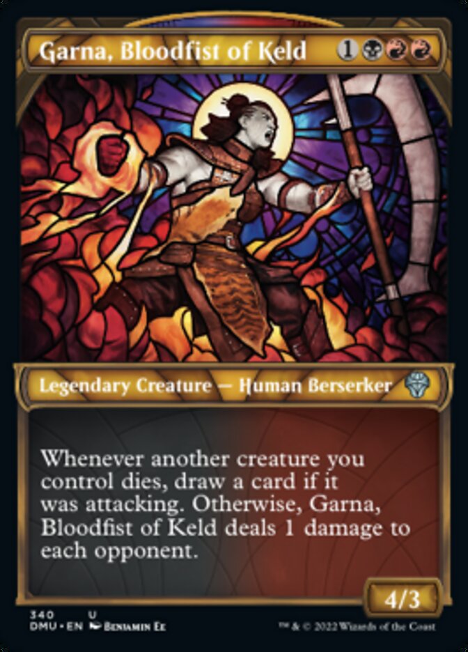 {@C} Garna, Bloodfist of Keld (Showcase Textured) [Dominaria United][DMU 340]