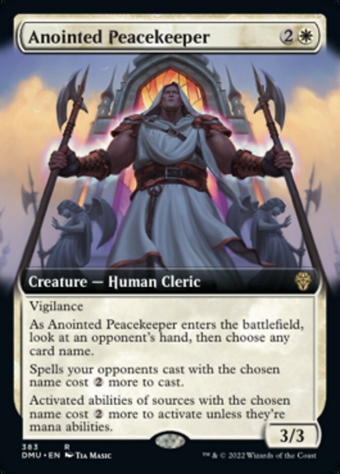 {@R} Anointed Peacekeeper (Extended Art) [Dominaria United][DMU 383]