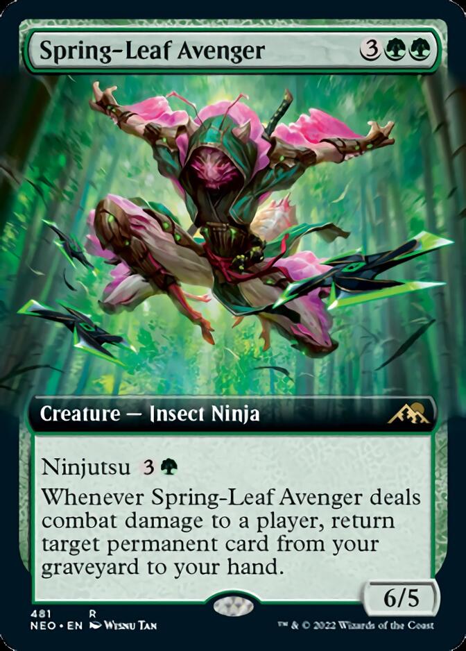 {R} Spring-Leaf Avenger (Extended Art) [Kamigawa: Neon Dynasty][NEO 481]