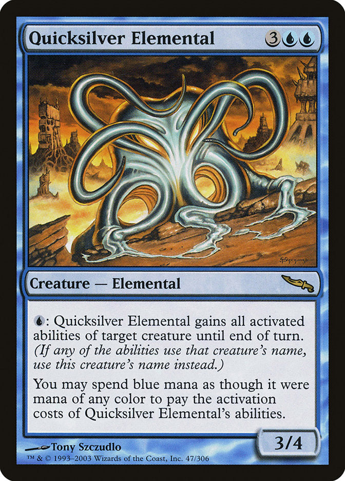 {R} Quicksilver Elemental [Mirrodin][MRD 047]