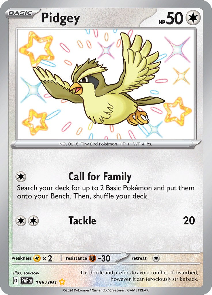 [PKM-R] Pidgey (196/091) [Scarlet & Violet: Paldean Fates]