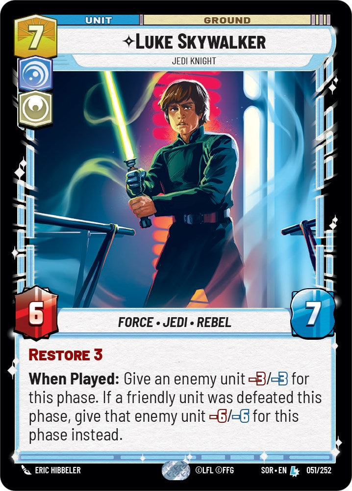 {SW-R} Luke Skywalker - Jedi Knight (051/252) [Spark of Rebellion]