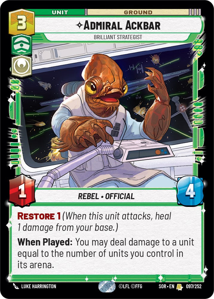 {SW-R} Admiral Ackbar - Brilliant Strategist (097/252) [Spark of Rebellion]