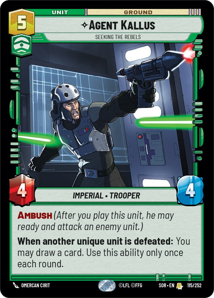 {SW-R} Agent Kallus - Seeking the Rebels (115/252) [Spark of Rebellion]