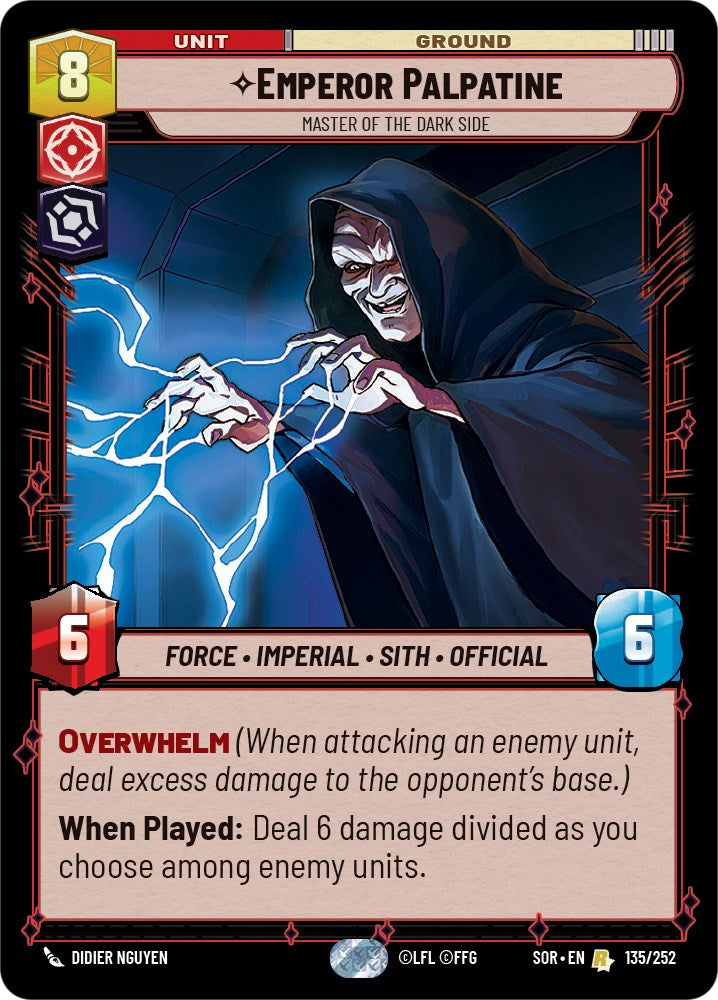 {SW-R} Emperor Palpatine - Master of the Dark Side (135/252) [Spark of Rebellion]