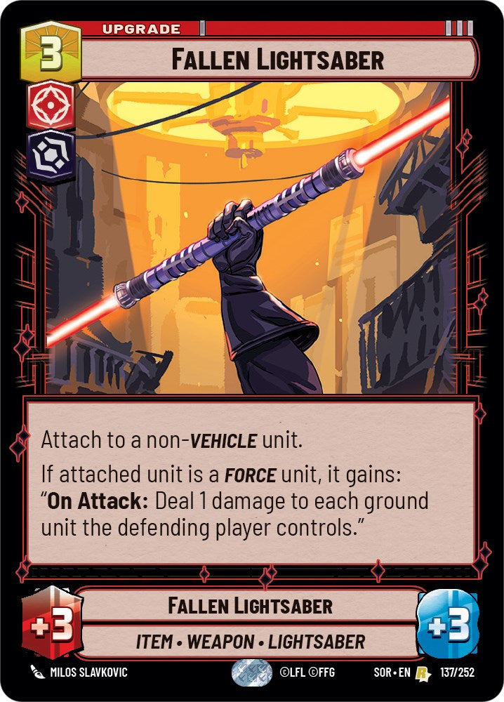 {SW-R} Fallen Lightsaber (137/252) [Spark of Rebellion]