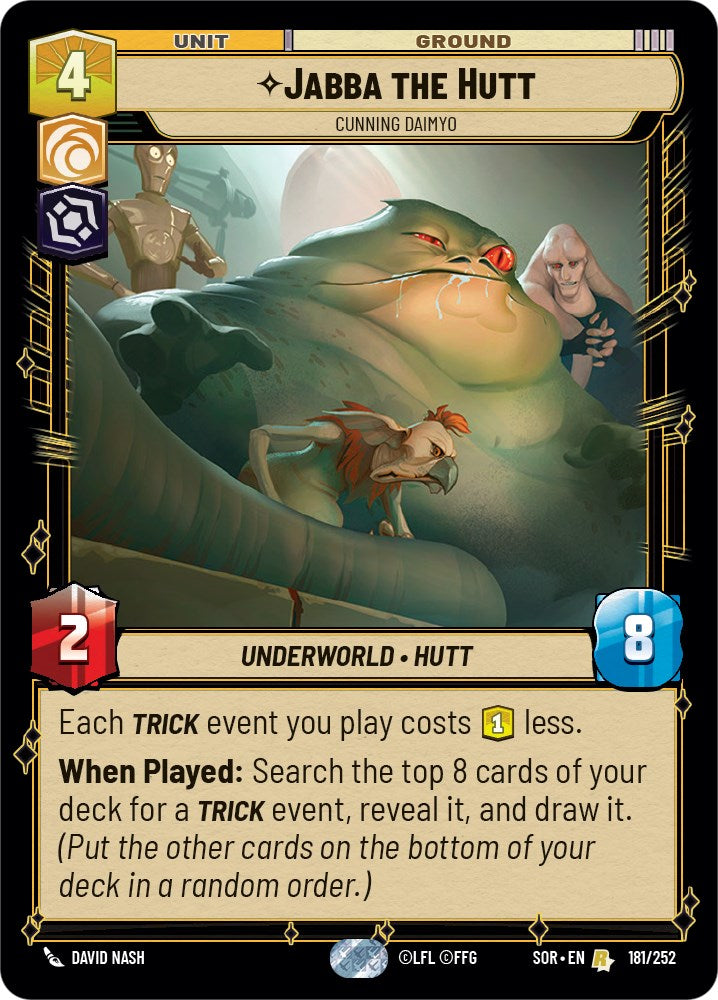 {SW-R} Jabba the Hutt - Cunning Daimyo (181/252) [Spark of Rebellion]