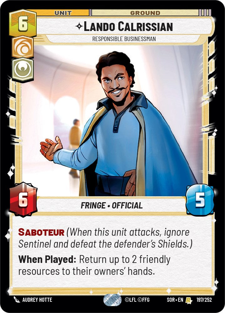 {SW-R} Lando Calrissian - Responsible Businessman (197/252) [Spark of Rebellion]