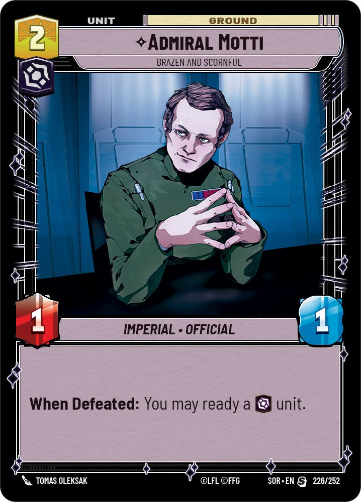 {SW-R} Admiral Motti - Brazen and Scornful (226/252) [Spark of Rebellion]