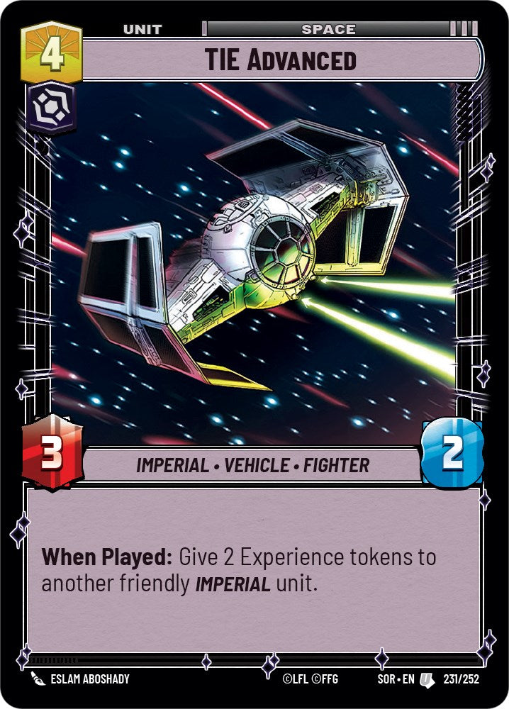 {SW-C} TIE Advanced (231/252) [Spark of Rebellion]