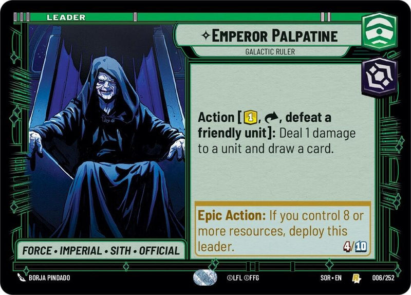 {SW-L} Emperor Palpatine - Galactic Ruler (006/252) [Spark of Rebellion]