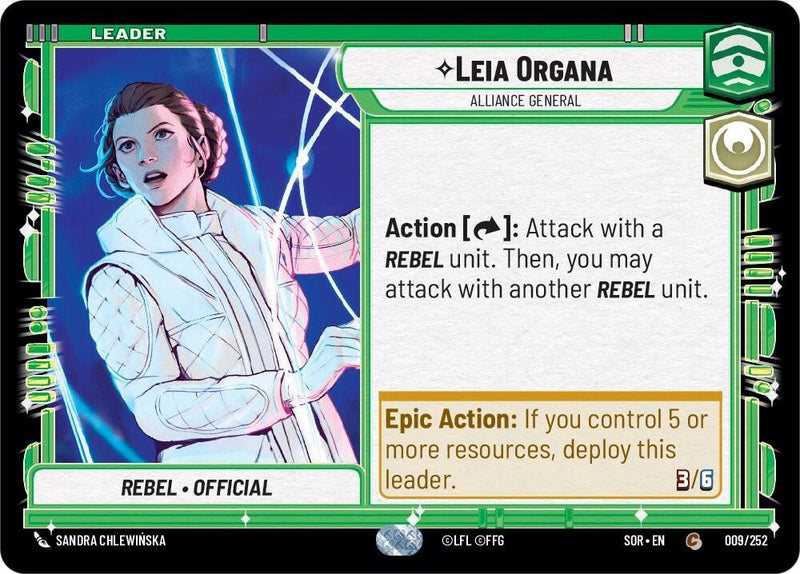 {SW-L} Leia Organa - Alliance General (009/252) [Spark of Rebellion]