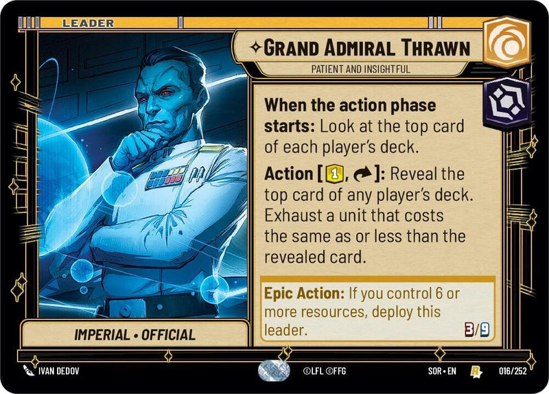 {SW-L} Grand Admiral Thrawn - Patient and Insightful (016/252) [Spark of Rebellion]