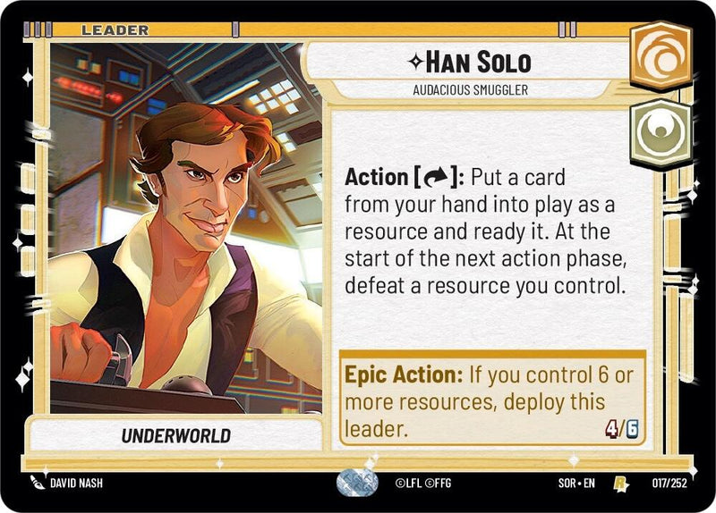 {SW-L} Han Solo - Audacious Smuggler (017/252) [Spark of Rebellion]