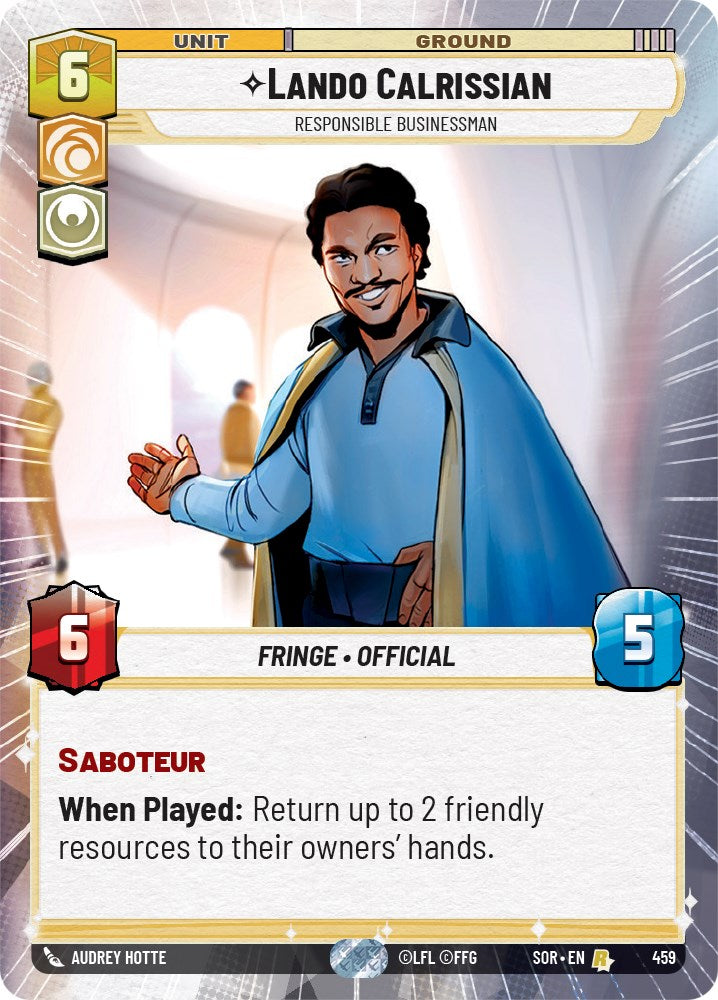 {SW-R} Lando Calrissian - Responsible Businessman (Hyperspace) (459) [Spark of Rebellion]