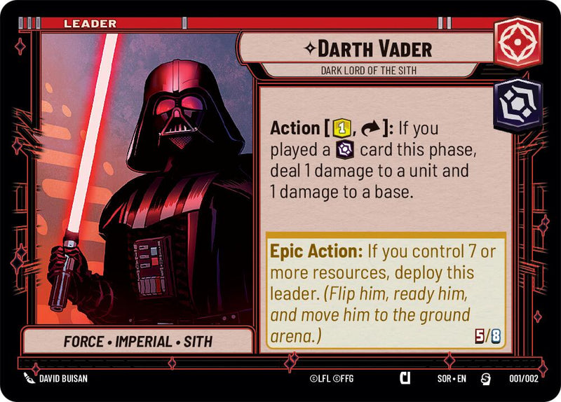 {SW-L} Darth Vader - Dark Lord of the Sith (001/002) [Spark of Rebellion Promos]