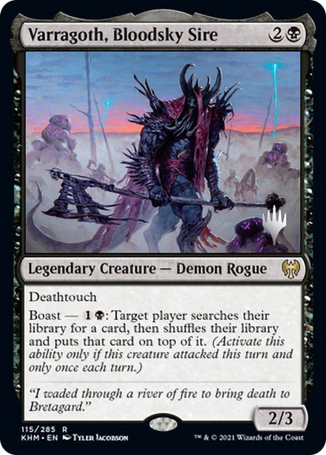 {R} Varragoth, Bloodsky Sire (Promo Pack) [Kaldheim Promos][PP KHM 115]