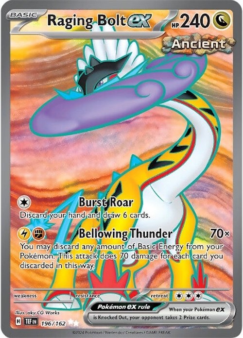 [PKM-R] Raging Bolt ex (196/162) [Scarlet & Violet: Temporal Forces]