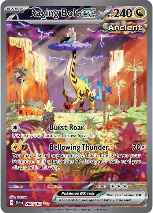 [PKM-R] Raging Bolt ex (208/162) [Scarlet & Violet: Temporal Forces]