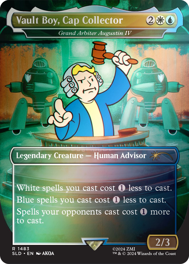 {R} Vault Boy, Cap Collector - Grand Arbiter Augustin IV (Rainbow Foil) [Secret Lair Drop Series][RBF SLD 1483]