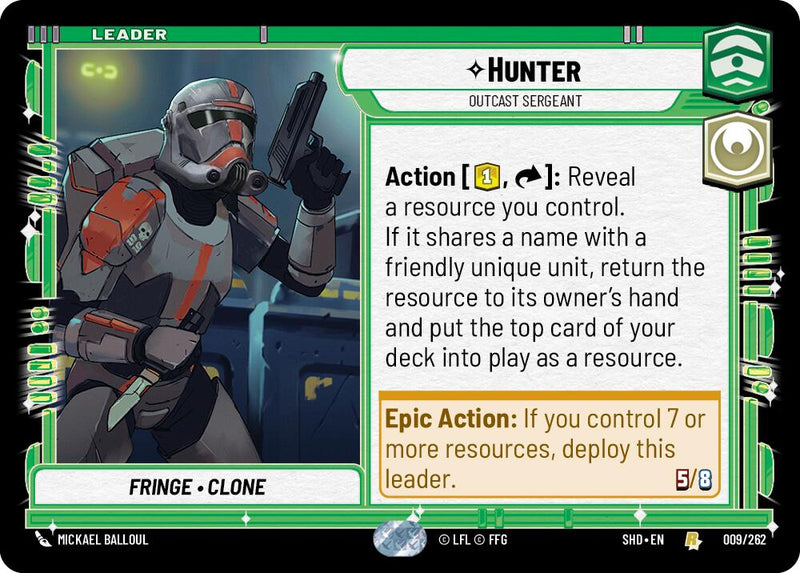 {SW-L} Hunter - Outcast Sergeant (009/262) [Shadows of the Galaxy]