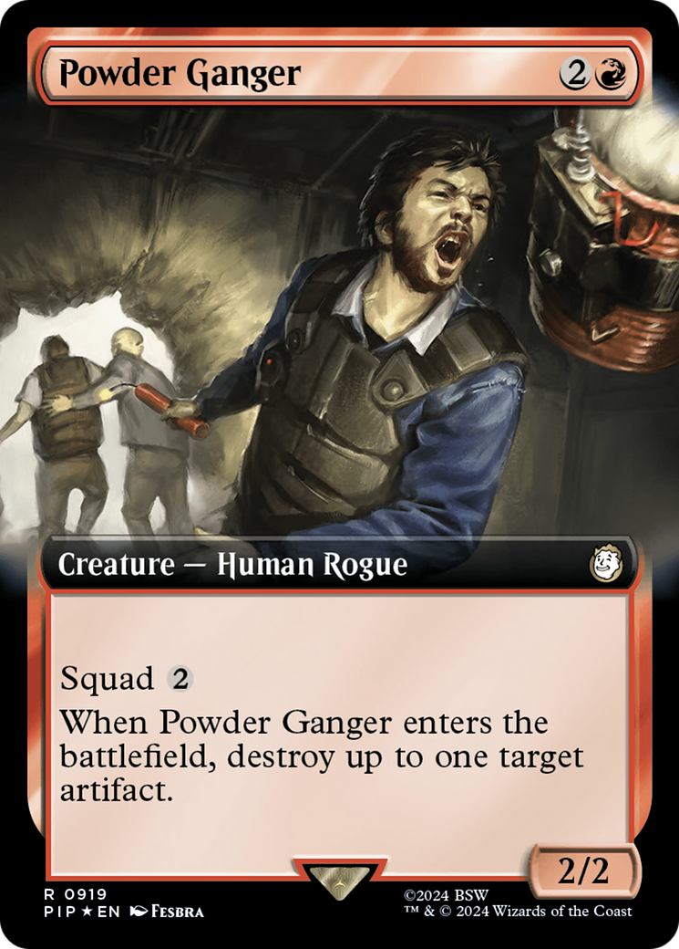 {R} Powder Ganger (Extended Art) (Surge Foil) [Fallout][PIP 919]