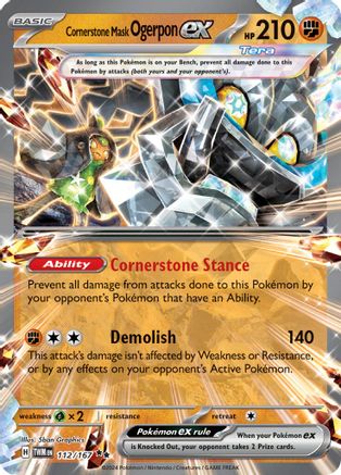 [PKM-R] Cornerstone Mask Ogerpon ex (112/167) [Scarlet & Violet: Twilight Masquerade]