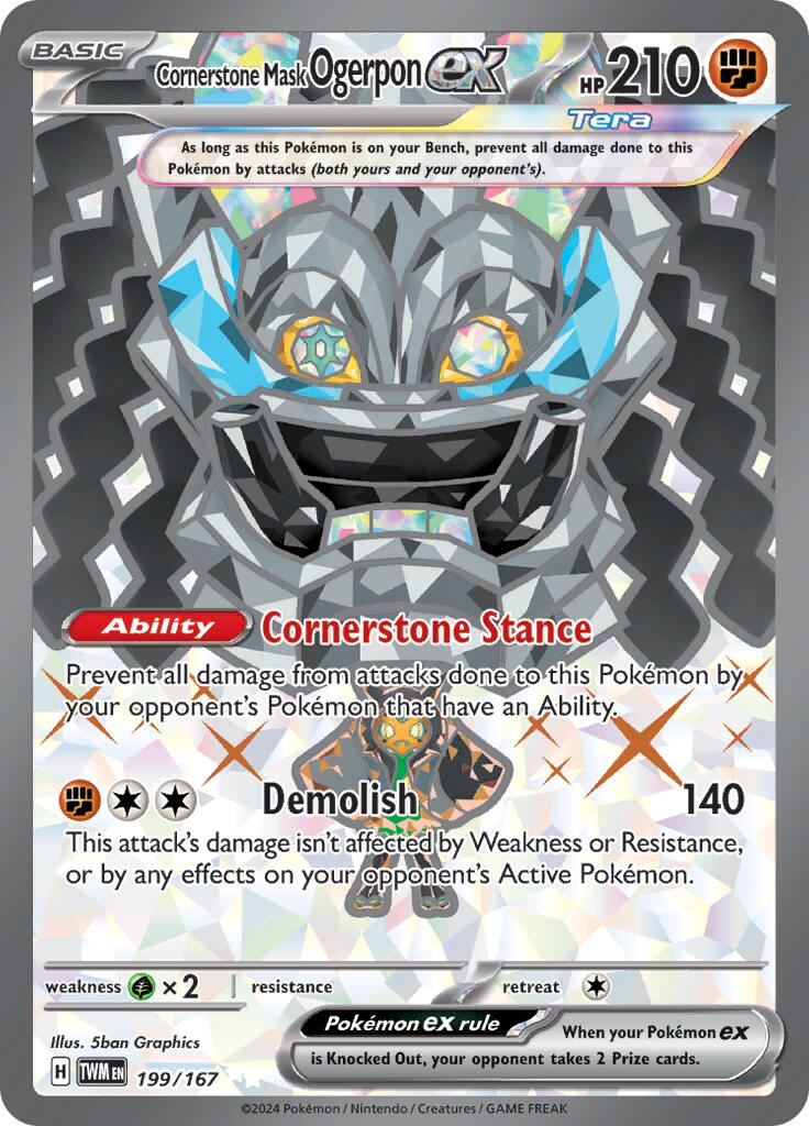 [PKM-R] Cornerstone Mask Ogerpon ex (199/167) [Scarlet & Violet: Twilight Masquerade]