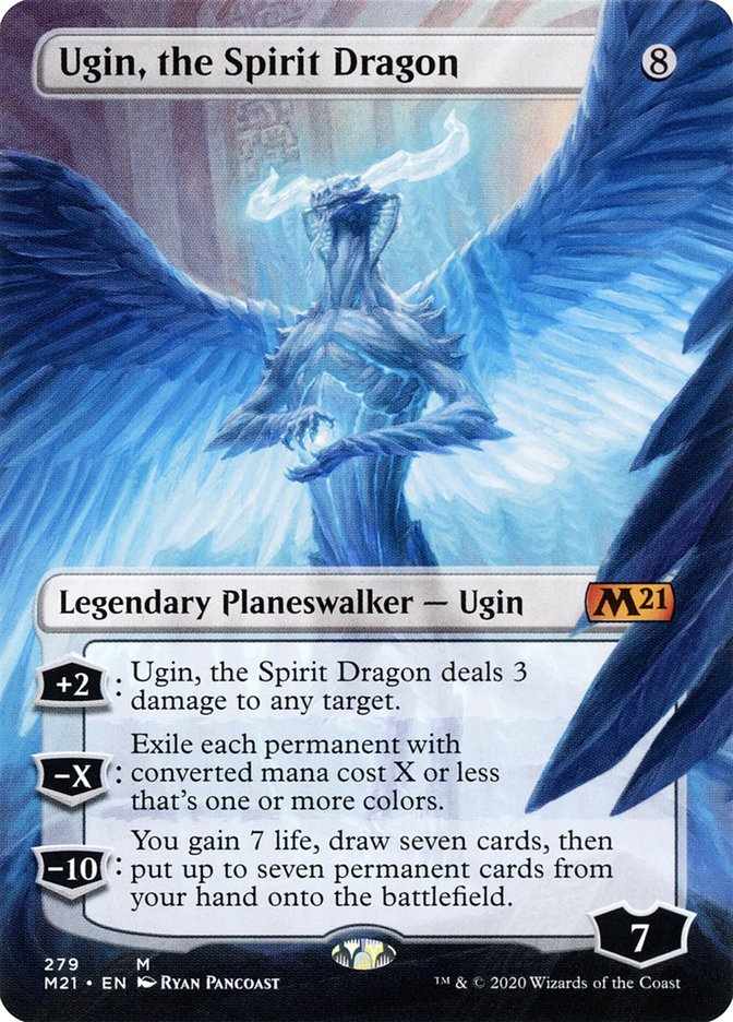 {R} Ugin, the Spirit Dragon (279) (Borderless) [Core Set 2021][M21 279]