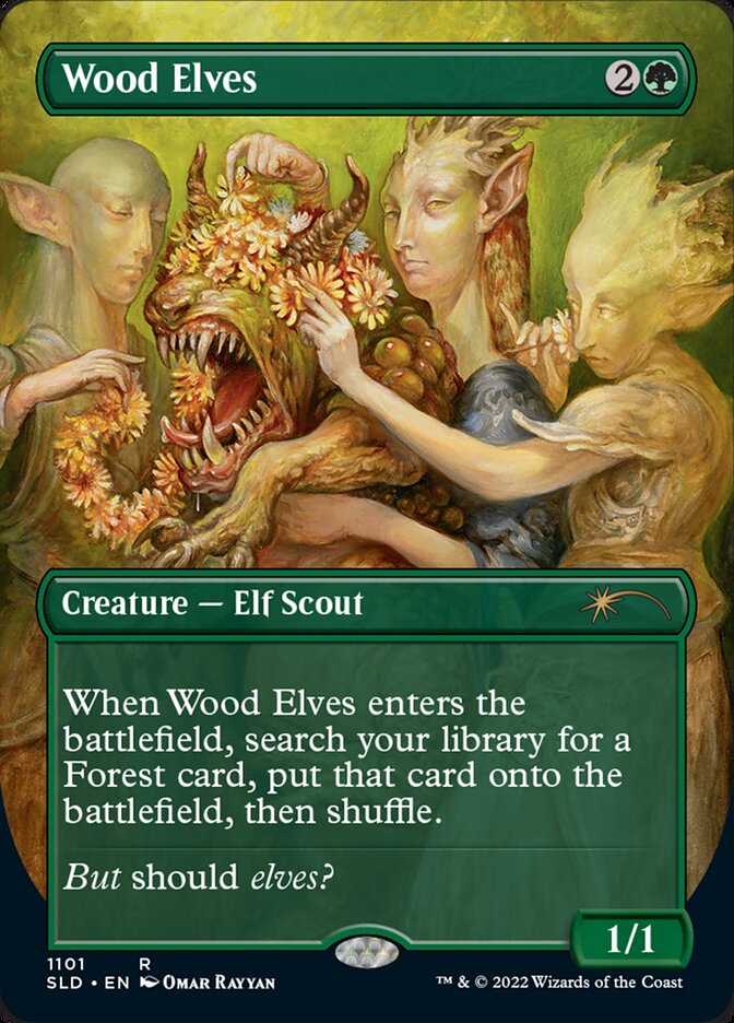 {R} Wood Elves (Borderless) [Secret Lair Drop Series][SLD 1101]