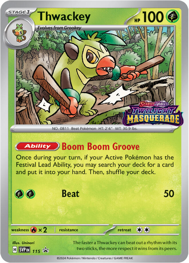 [PKM-R] Thwackey (115) [Scarlet & Violet: Black Star Promos]