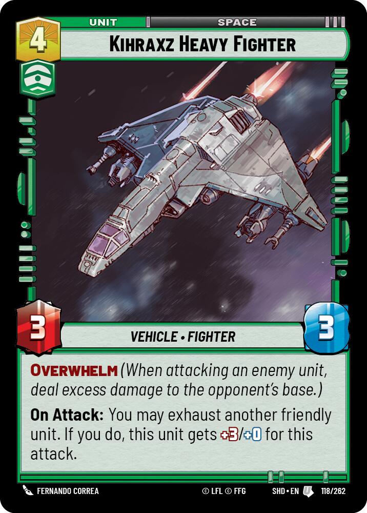 {SW-C} Kihraxz Heavy Fighter (118/262) [Shadows of the Galaxy]